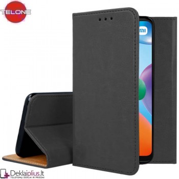 Telone grynos odos dėklas - juodas (telefonams Xiaomi Redmi 10C)